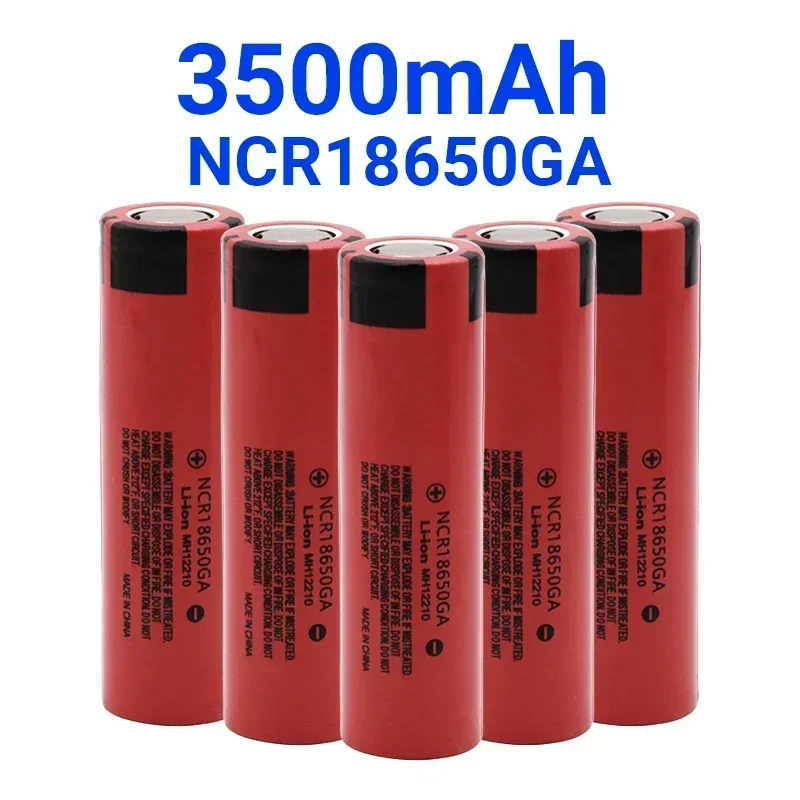 

100% new Original NCR 18650GA High Discharge 3.7V 3500mAh 18650 Rechargeable Battery Flashlight Flat-top Lithium Battery