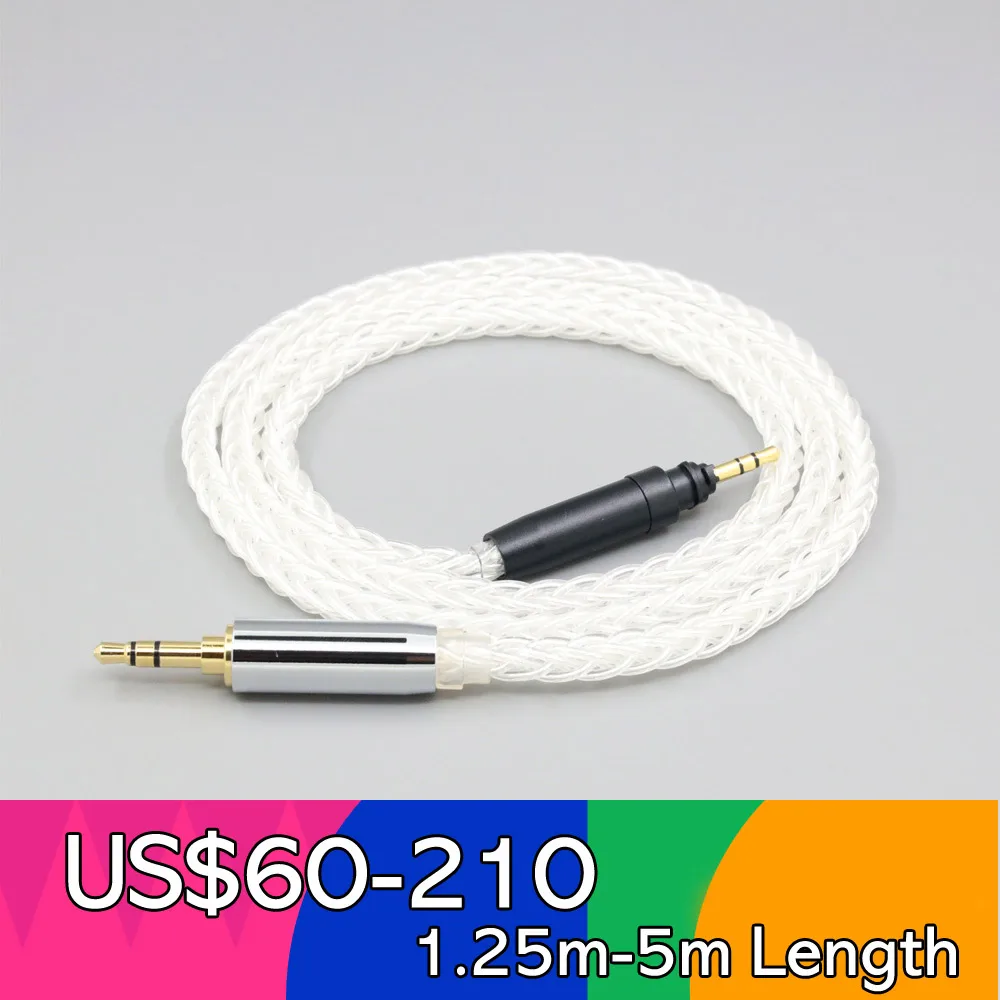 

8 Core 99% 7n Pure Silver Palladium Earphone Headphone Cable For Shure SRH440A SRH840A LN008469