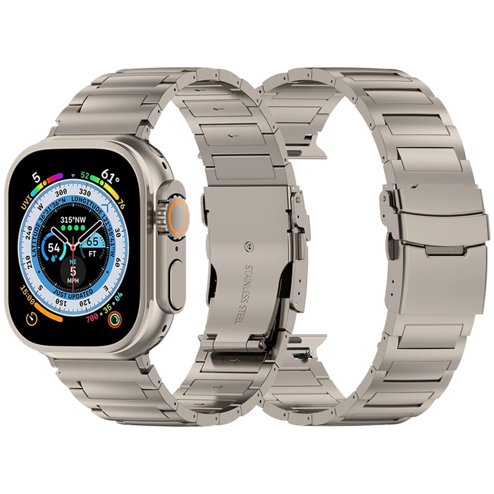 

Роскошные титановые ремешки для часов Apple Watch Band Ultra 2 49 мм 45 мм 41 мм браслет для iWatch 9 SE 8 7 6 3 40 мм 44 мм аксессуары