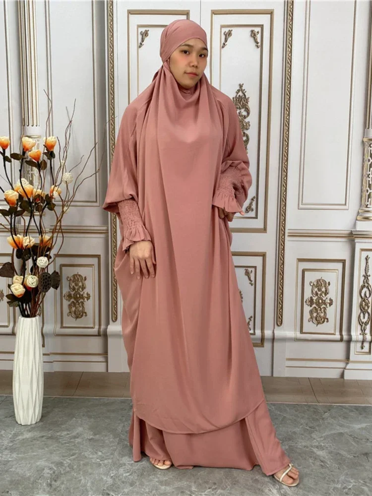 Eid Hooded Muslim Women Dress Nida Prayer Garment 2 Piece Jilbab Skirt Set Abaya Long Khimar Ramadan Gown Islamic Clothes Niqab
Eid Hooded Muslim Women Dress Nida Prayer Garment 2 Piece Jilbab Skirt Set Abaya Long Khimar Ramadan Gown Islamic Clothes Niqab