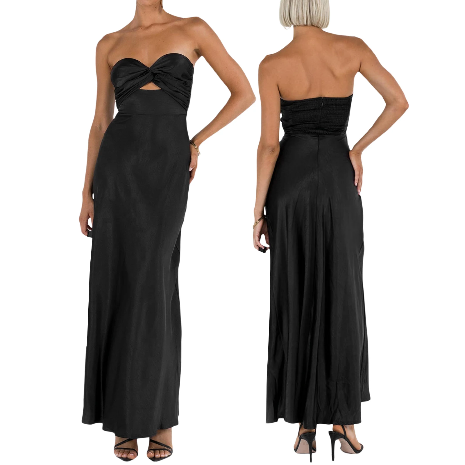 HEZIOWYUN Women's Sexy Sleeveless Tube Top Dress Strapless Solid Color Twist Front Cutout Party Straight Long Vestido
HEZIOWYUN Women's Sexy Sleeveless Tube Top Dress Strapless Solid Color Twist Front Cutout Party Straight Long Vestido