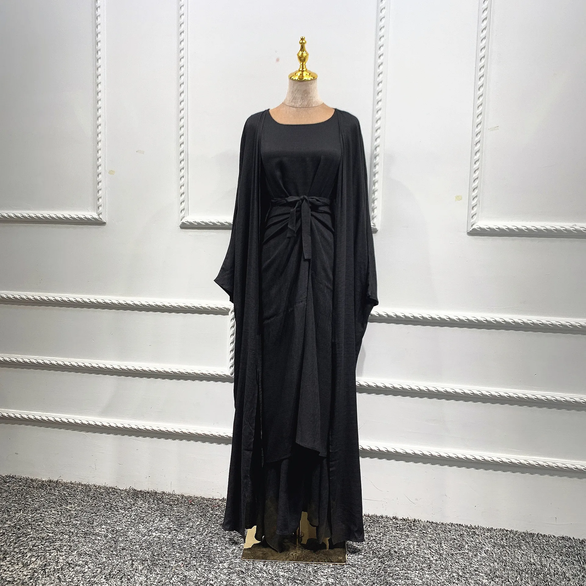 

Chaomeng Ramadan Chiffon Open Abaya Dubai Turkey Kaftan Muslim For Women Kimono Modest Robe Femme Caftan Marocain Islam Clothing
