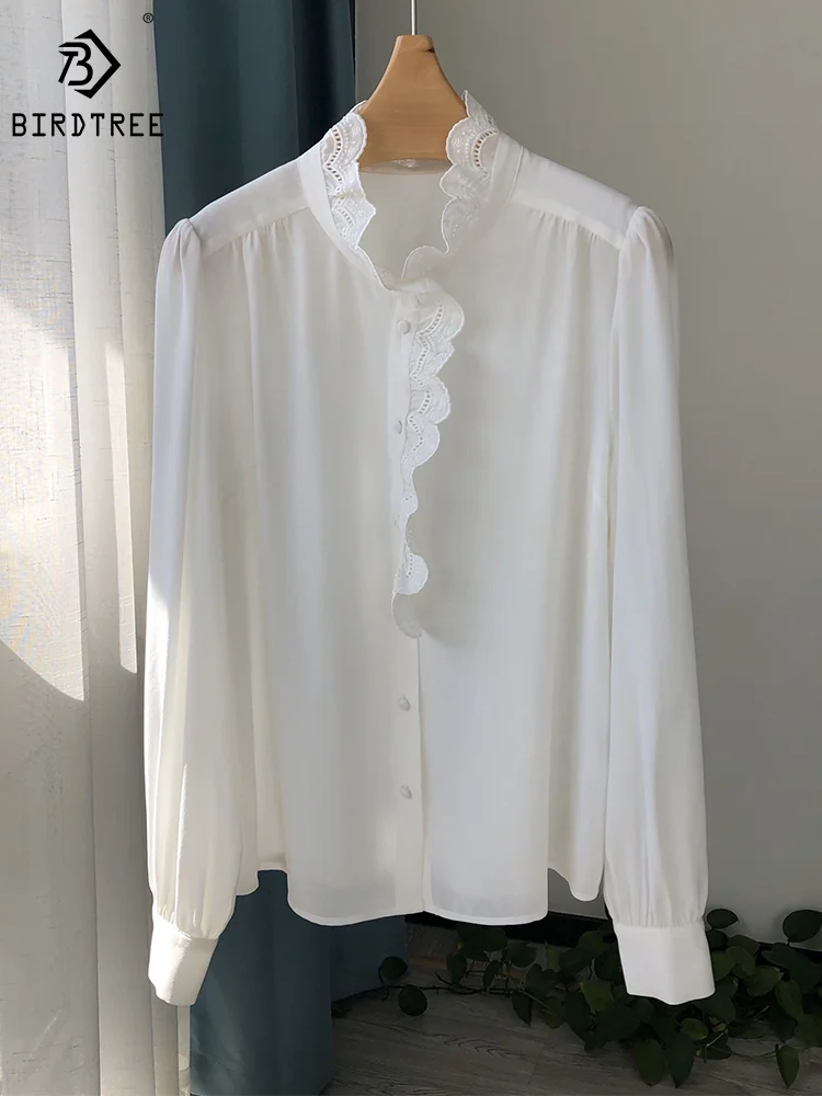 Birdtree, 18 мм, 91%, элегантные рубашки из натурального шелка, длинные рукава, кружевная вышивка, свободные мягкие блузы, OL, Осень-зима, Новые Топы, T39730QM
Birdtree, 18 мм, 91%, элегантные рубашки из натурального шелка, длинные рукава, кружевная вышивка, свободные мягкие блузы, OL, Осень-зима, Новые Топы, T39730QM