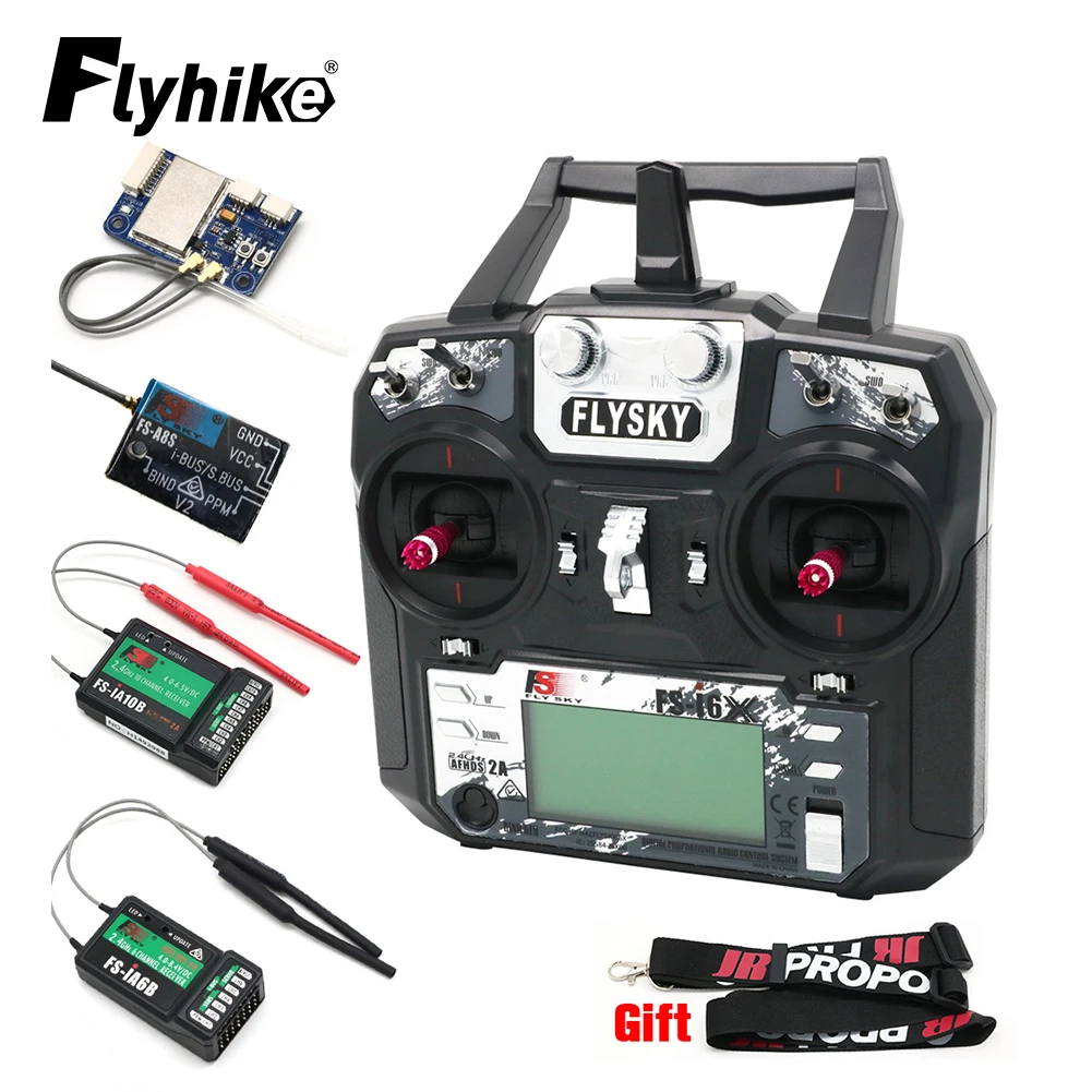 

Original Flysky FS-i6X 10CH 2.4GHz AFHDS 2A RC Transmitter With FS-iA6B FS-iA10B FS-X6B FS-A8S Receiver For Rc Airplane Drone