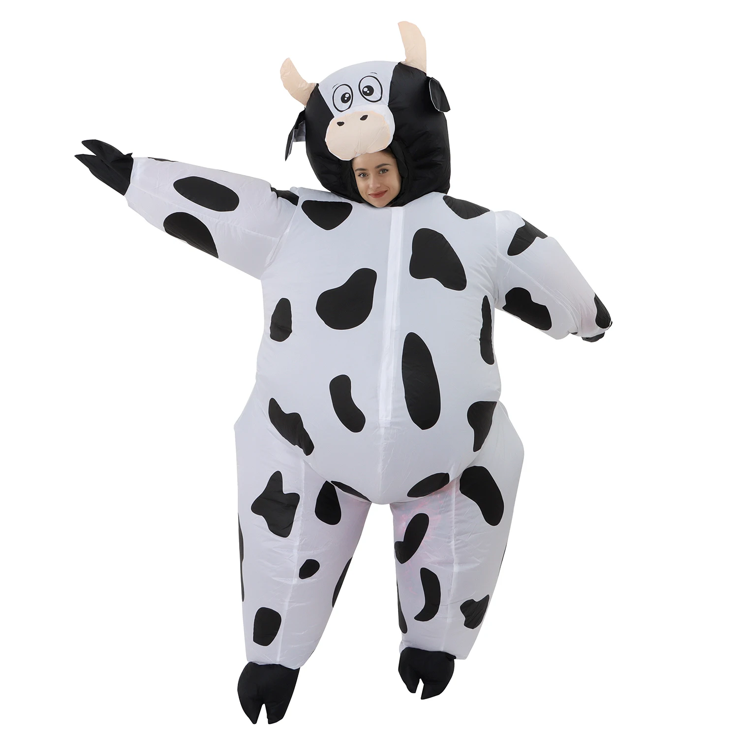 Надувной костюм коровы забавная одежда для косплея в виде животных мужчин и