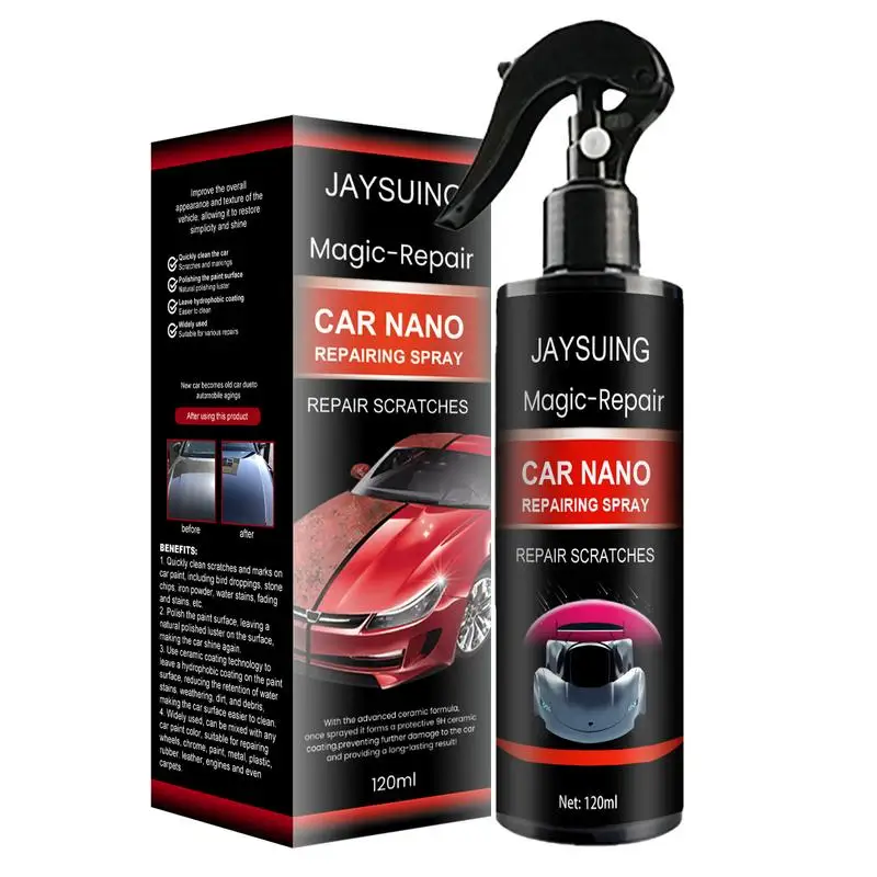 

Nano Scratch Repair Spray 120ml Ceramic Coating 3-in-1 Top Coat Paint Sealant Spary Professional Rapid Ceramic Paint Sealant