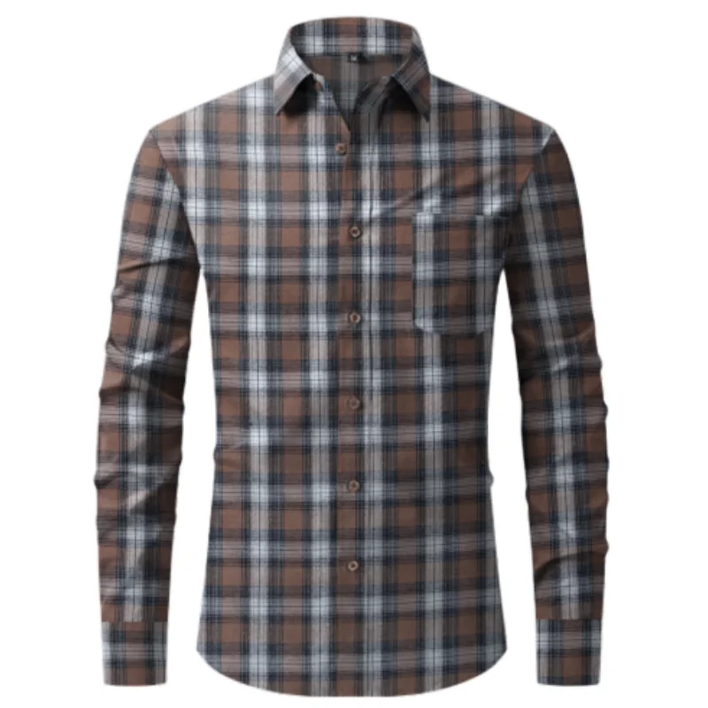 Summer New Striped Shirt Men's Single-breasted Shirts Masculina Long Sleeve Male Clothing Formal Casual Plaid Men's Cotton Shirt
Summer New Striped Shirt Men's Single-breasted Shirts Masculina Long Sleeve Male Clothing Formal Casual Plaid Men's Cotton Shirt