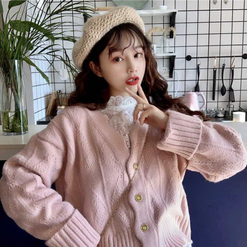 Cropped Cardigan Sweaters Women Lovely Elegant Simple Solid Popular Korean Chic Female Knitwear Trendy Daily Girls Pink Clothing
Cropped Cardigan Sweaters Women Lovely Elegant Simple Solid Popular Korean Chic Female Knitwear Trendy Daily Girls Pink Clothing