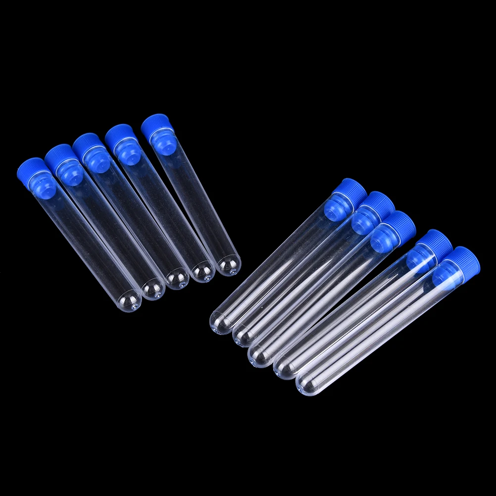 10Pcs High Quality 15x100mm Chemistry Clear Plastic Test Tube Hard Plastic Test Tube with Blue Wing Plug Wholesale
10Pcs High Quality 15x100mm Chemistry Clear Plastic Test Tube Hard Plastic Test Tube with Blue Wing Plug Wholesale