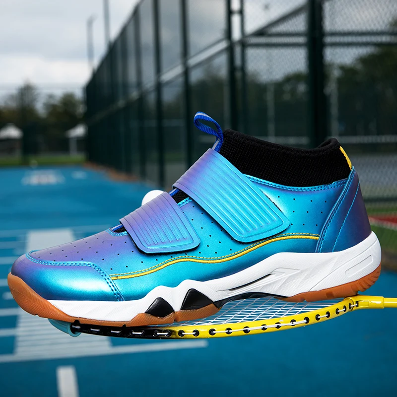 Professional Blue Men's Tennis Shoes High Quality HOOK&LOOP Volleyball Sneakers Women Breathable Leather Badminton Shoes For Men 
Professional Blue Men's Tennis Shoes High Quality HOOK&LOOP Volleyball Sneakers Women Breathable Leather Badminton Shoes For Men