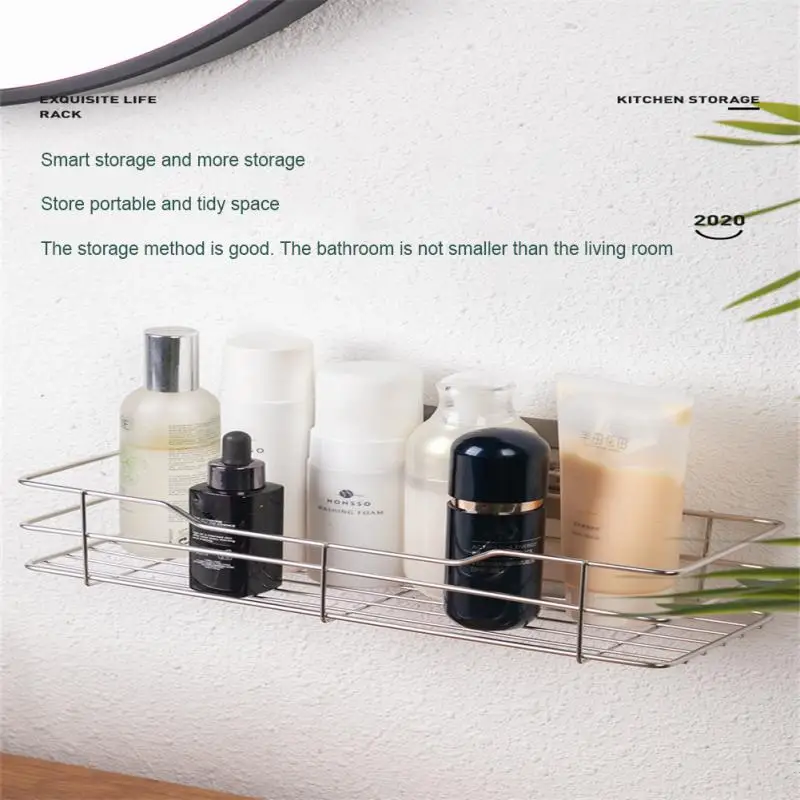 Waterproof Moisture-proof Convenient Stainless Steel Holder Adhesive Installation Seasoning Wall Shelf Kitchen Gadgets
Waterproof Moisture-proof Convenient Stainless Steel Holder Adhesive Installation Seasoning Wall Shelf Kitchen Gadgets