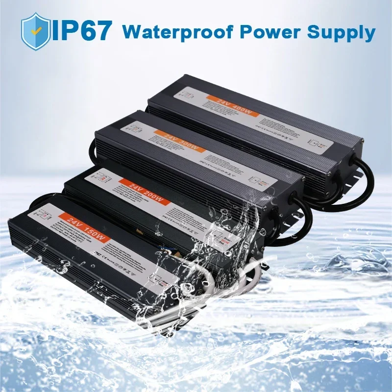 

Waterproof LED Power Supply IP67 Lighting Transformer DC 12V 24V LED Driver 30W 60W 100W 150W 200W 300W 400W Outdoor Adapter