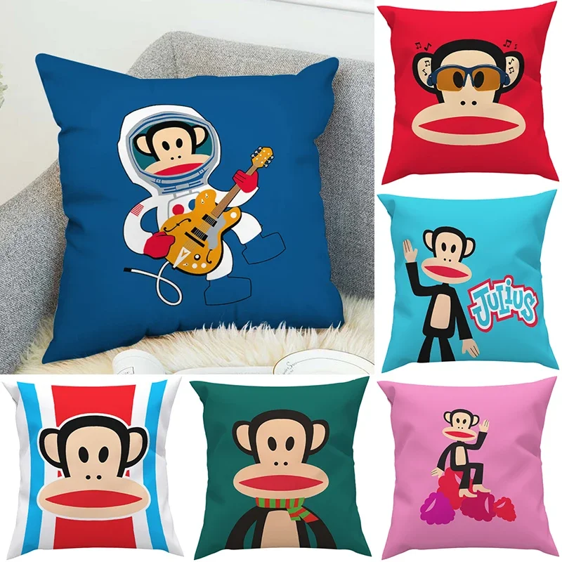 

P-Paul Frank Throw Pillow Covers for Bed Pillows Sofa Cushions Decorative Pillowcase Decor 40x40 Cushion Cover Car Decoration