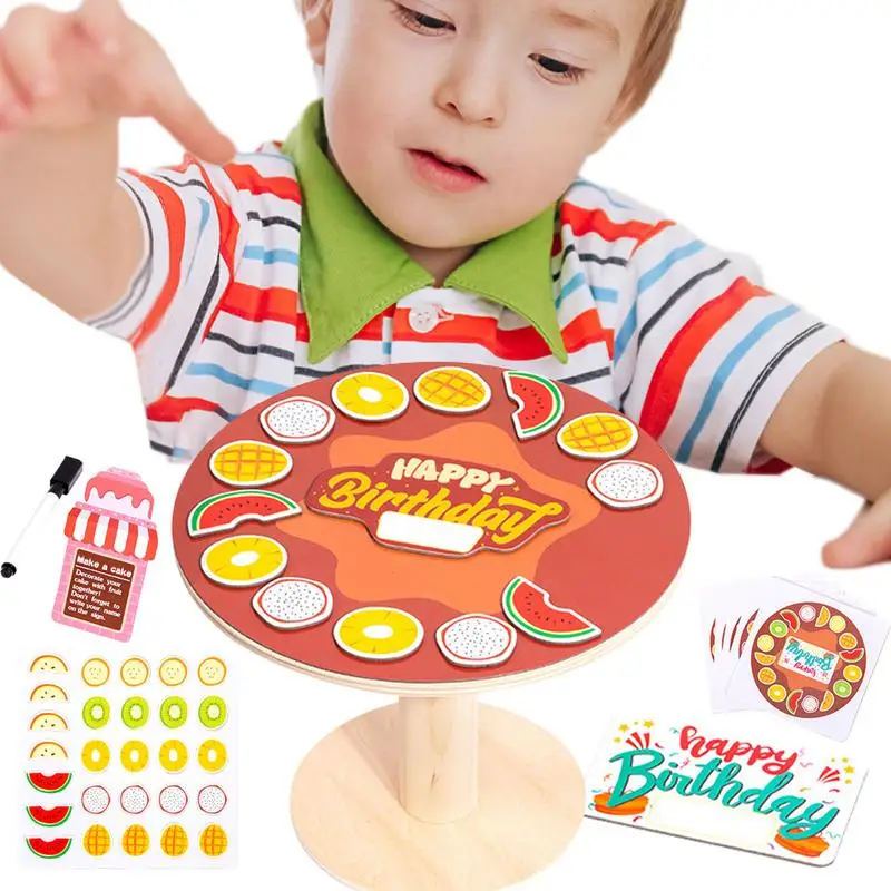

Matching Cake Board Game Educational Recognition Puzzle Toy Sorter Matching Color & Shape Cakes Skills Study Toys Learning Toy