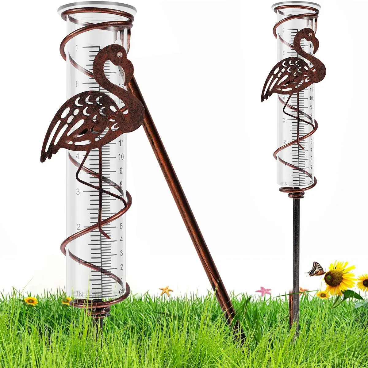 1pc Capacity Rain Gauge Metal Spiral Rain Gauge With Bird Ornament Outdoor Water Gauge Durable Rain Falling Measuring Instrument
1pc Capacity Rain Gauge Metal Spiral Rain Gauge With Bird Ornament Outdoor Water Gauge Durable Rain Falling Measuring Instrument