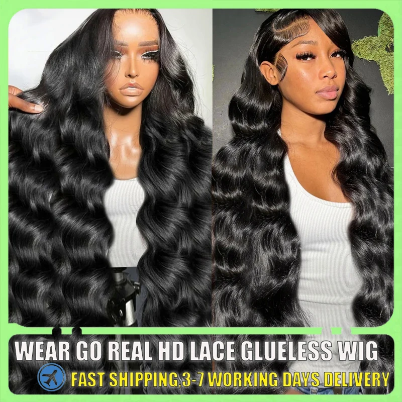 

Transparent 13x6 Lace Front Human Hair Wigs For Women 13x4 Body Wave HD Lace Frontal Wig Remy Hair Pre Plucked Glueless Wig