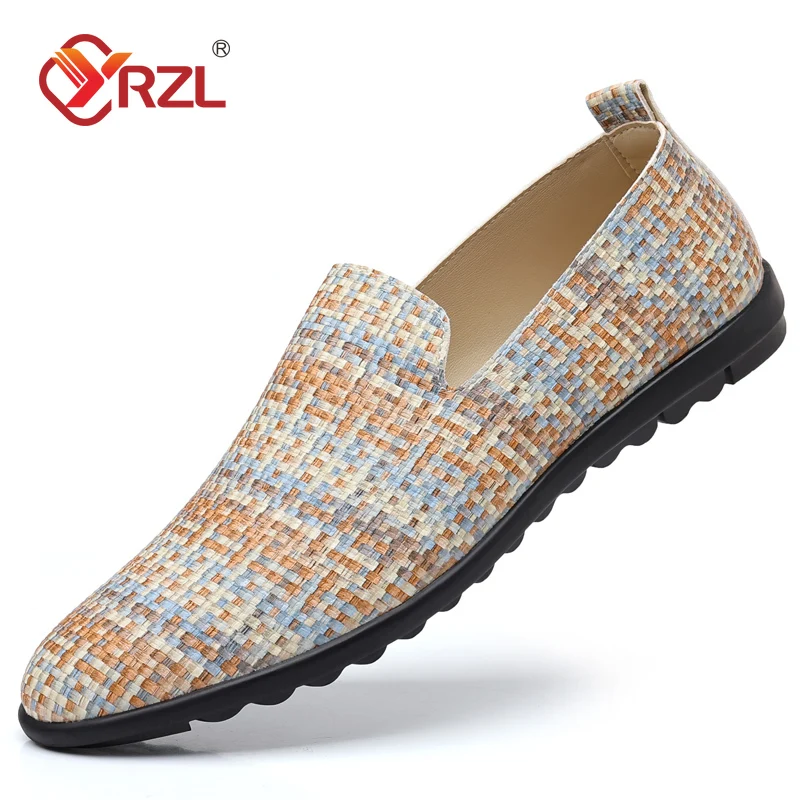 

YRZL Fashion Lightweight Suede Men Casual Shoes Lazy Shoes Male Breathable Slip-on Driving Shoes Comfortable Loafers Moccasins