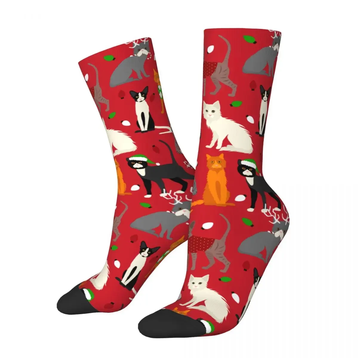 Winter Warm Hip-hop Men's Women's Christmas Cats Socks Sweat Absorbing Football Socks
Winter Warm Hip-hop Men's Women's Christmas Cats Socks Sweat Absorbing Football Socks