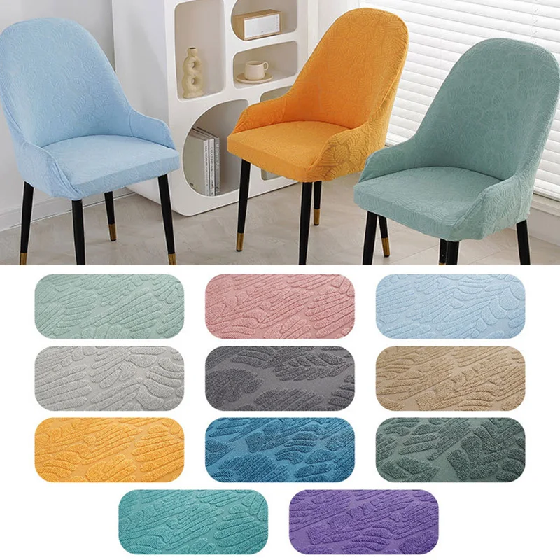 

Low Back Chair Cover Accent Short Back Dining Chair Slipcovers Curved Small Chair Covers Elastic Stretch Funda Silla Seat Cover