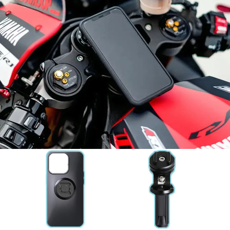 

For iphone 15 /15 Pro /15ProMax Phone Holder Connect Fit 12-29.9mm Hole Diameter Motorcycle Cellphone Stand Mobile Phone Bracket