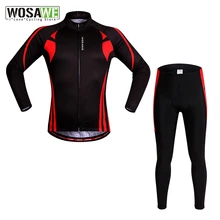 

WOSAWE Women's Cycling Jersey Long sleeve set MTB Bike Clothing Maillot Ropa Ciclismo Hombre Bicycle Wear 4D GEL Padded Pants