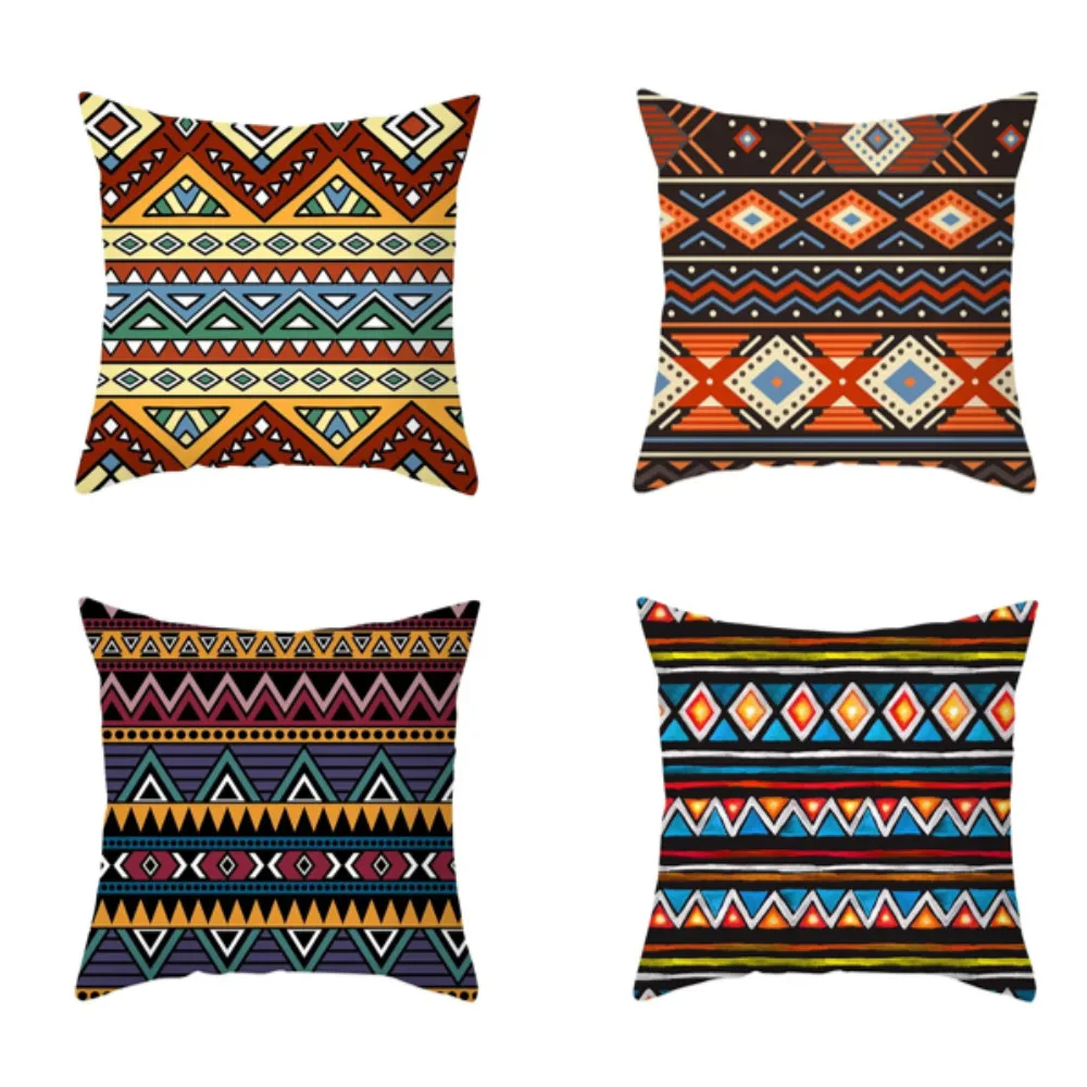 

Decorative Aesthetics Throw Pillow Case Bohemia Geometry Pillow Cover Multicolors Abstract Cushion Cover Living Room Sofa B0023