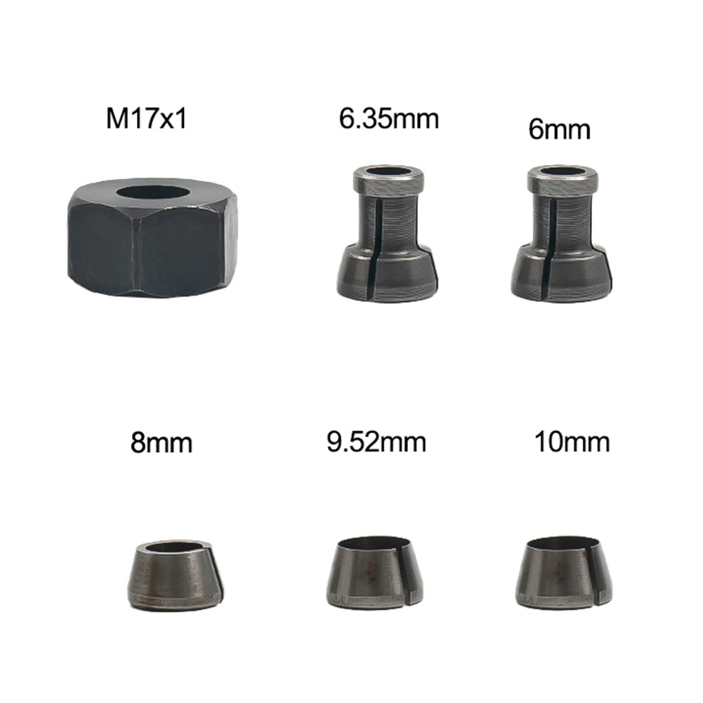 6pcs/set M17 6-10mm Collet Chuck Adapter W/ Nut Split Bushing Converters For Engraving Machine Electric Router Power Tools Parts
6pcs/set M17 6-10mm Collet Chuck Adapter W/ Nut Split Bushing Converters For Engraving Machine Electric Router Power Tools Parts