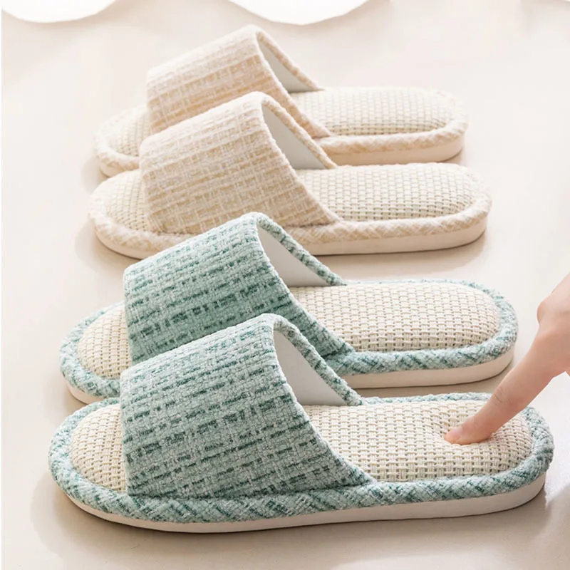 Spring Summer Slippers Soft Flax Simple Cute Warm Home Men Women House Floor Indoor Slides Fur Cross Fat Dudu Shoes Room Flat
Spring Summer Slippers Soft Flax Simple Cute Warm Home Men Women House Floor Indoor Slides Fur Cross Fat Dudu Shoes Room Flat