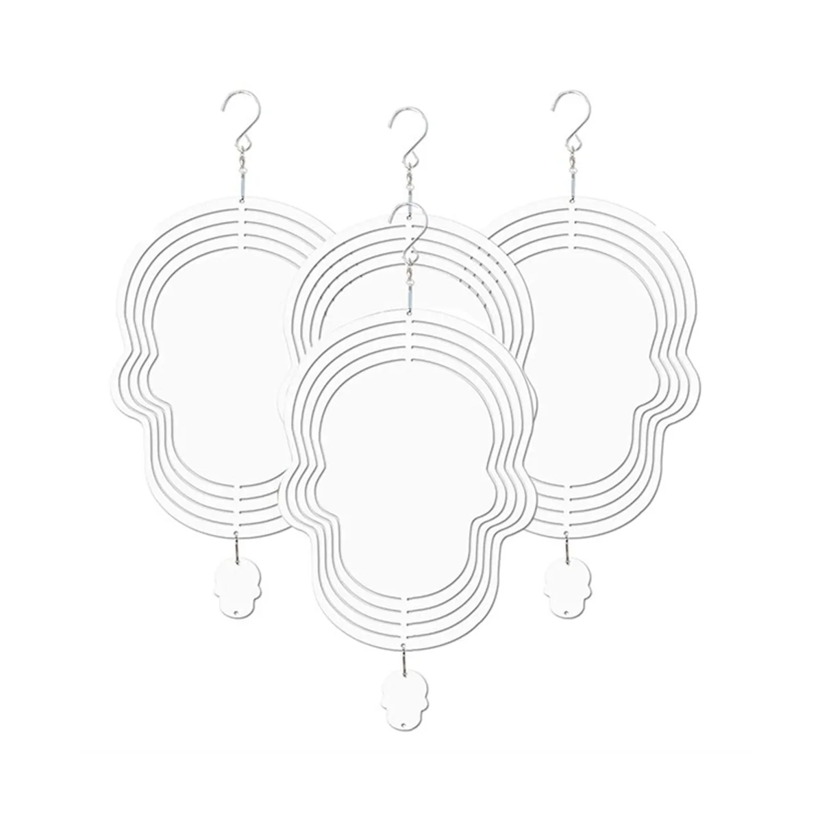 4PCS Sublimation Wind Spinner Blanks, Shape 3D Aluminum Wind Powered Kinetic Sculpture for Yards & Garden
4PCS Sublimation Wind Spinner Blanks, Shape 3D Aluminum Wind Powered Kinetic Sculpture for Yards & Garden