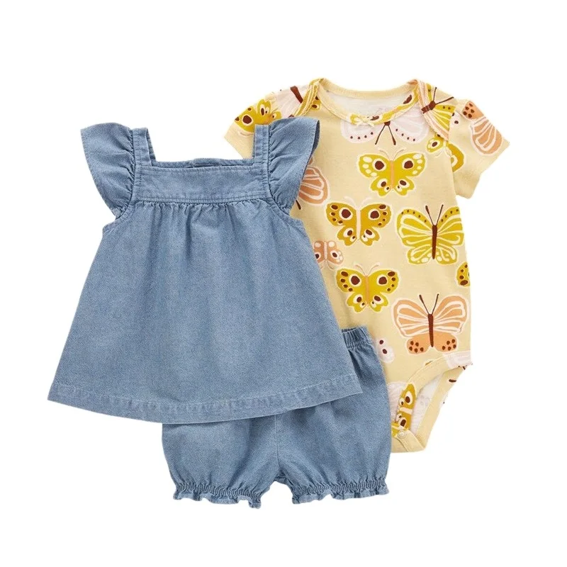 3 Pieces Newborn Infnat Baby girl boy clothing sets 2022 Summer Soft Cotton bodysuit+ tops+shorts Bebe Kids clothes outfit
3 Pieces Newborn Infnat Baby girl boy clothing sets 2022 Summer Soft Cotton bodysuit+ tops+shorts Bebe Kids clothes outfit
