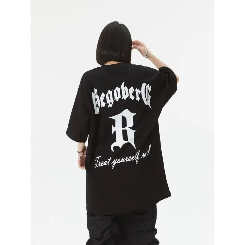 American pure cotton letter printed short-sleeved T-shirts for men and women summer Korean style loose casual couple niche tops
American pure cotton letter printed short-sleeved T-shirts for men and women summer Korean style loose casual couple niche tops