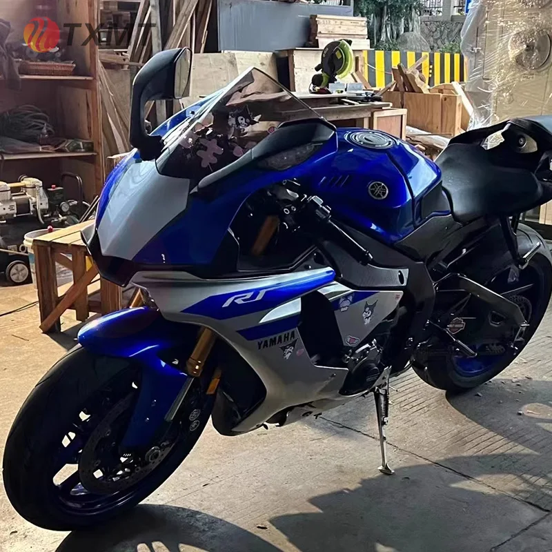 

Мотоциклетные зеркала заднего вида Yamaha YZF R1 R6 Black L & R с указателями поворота для R1 15-16-17-18 -- 19 лет R6 17-18-19 лет