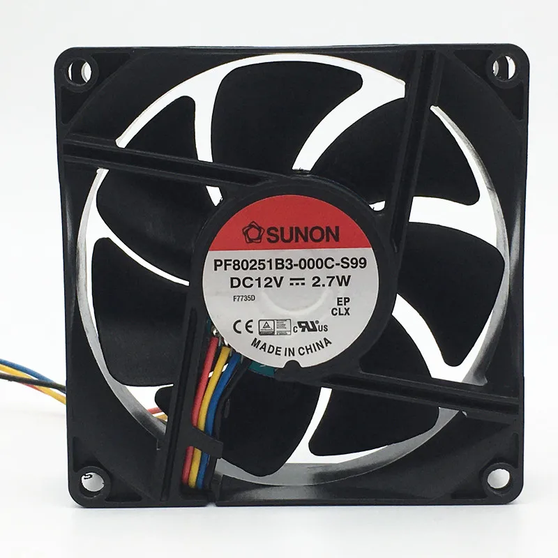

SUNON PF80251B3-000C-S99 DC 12V 2.7W 80x80x25mm 4-Wire Server Cooling Fan