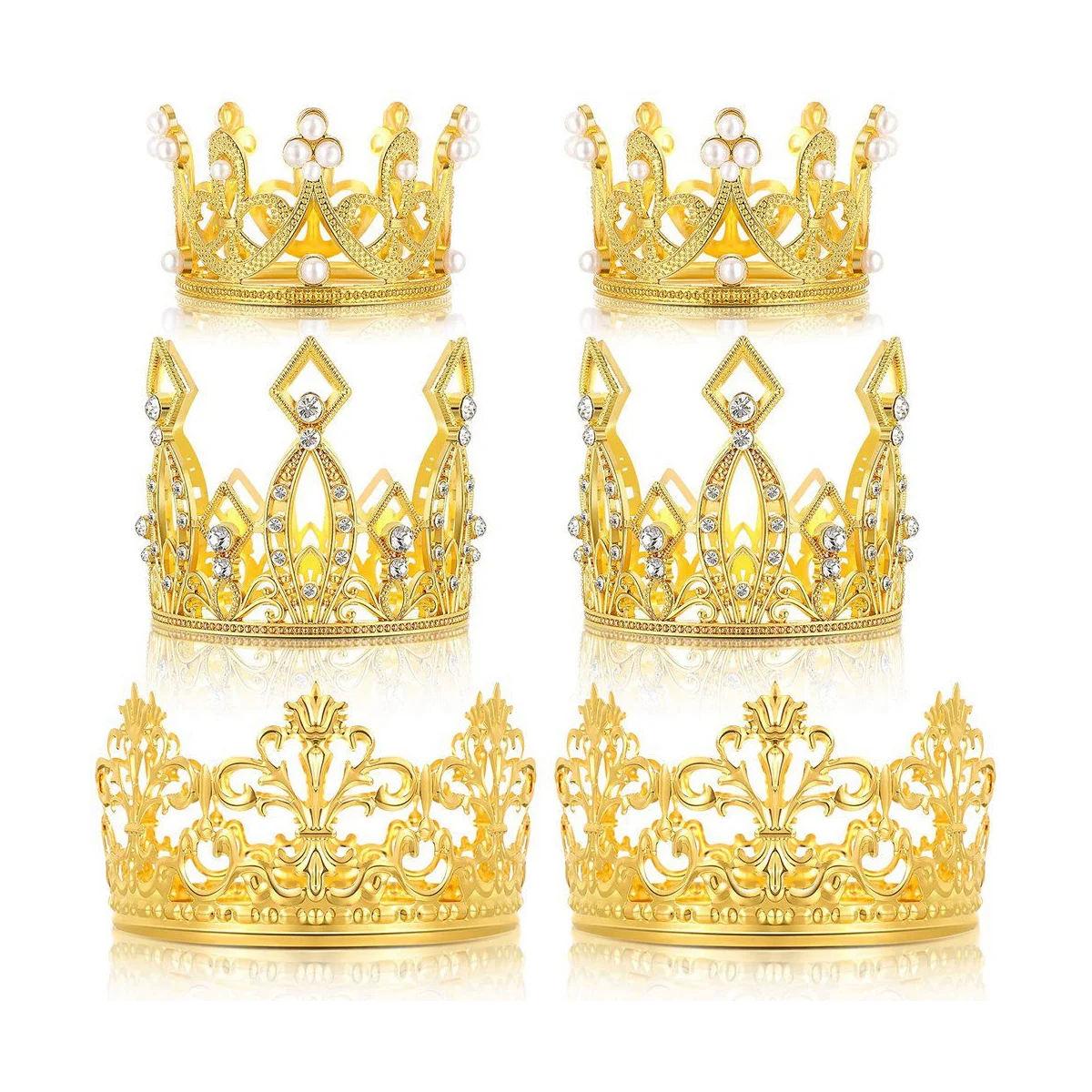 6 шт. Топпер для торта в форме короны на день рождения, топпер для торта, Хрустальный жемчуг, топперы для кексов на свадьбу, день рождения
6 шт. Топпер для торта в форме короны на день рождения, топпер для торта, Хрустальный жемчуг, топперы для кексов на свадьбу, день рождения