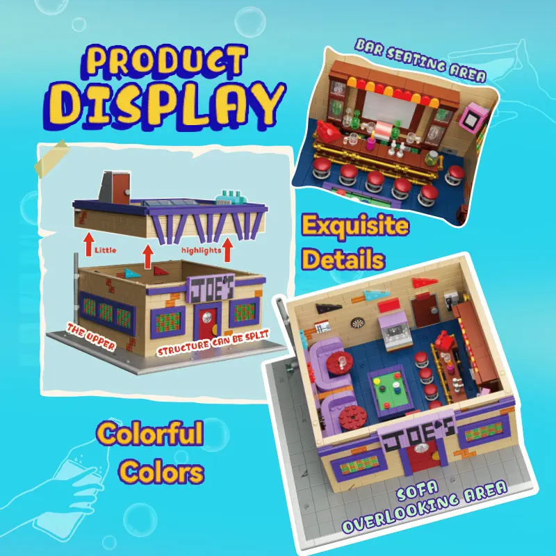 Joe‘s Tavern House Buildings Sets,City Apartment Store Architecture Modular Buildings Blocks Model Kit, Gift for Adults 1749pcs Joe‘s Tavern House Buildings Sets,City Apartment Store Architecture Modular Buildings Blocks Model Kit, Gift for Adults 1749pcs