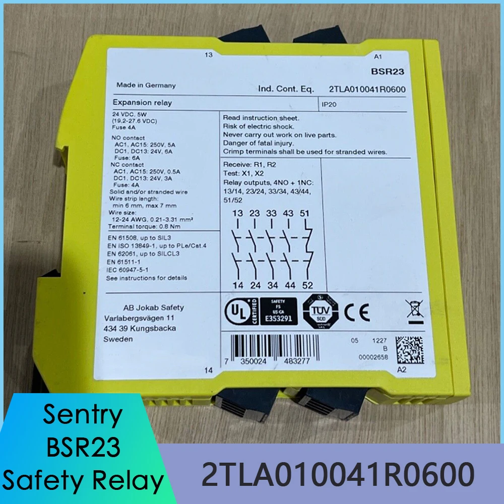 Реле безопасности для ABB Sentry BSR23 2TLA010041R0600 выходы 4NO + 1NC + 24 В постоянного тока высокое качество быстрая доставка
Реле безопасности для ABB Sentry BSR23 2TLA010041R0600 выходы 4NO + 1NC + 24 В постоянного тока высокое качество быстрая доставка