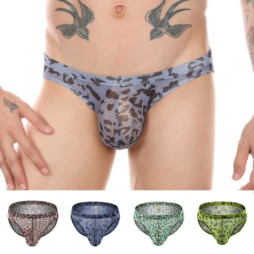 Mens Sexy Briefs Leopard Bulge Pouch T-Back G-Strings Swimwear Shorts Thongs Underwears Low-waist Breathable Cueca Male Panties
Mens Sexy Briefs Leopard Bulge Pouch T-Back G-Strings Swimwear Shorts Thongs Underwears Low-waist Breathable Cueca Male Panties