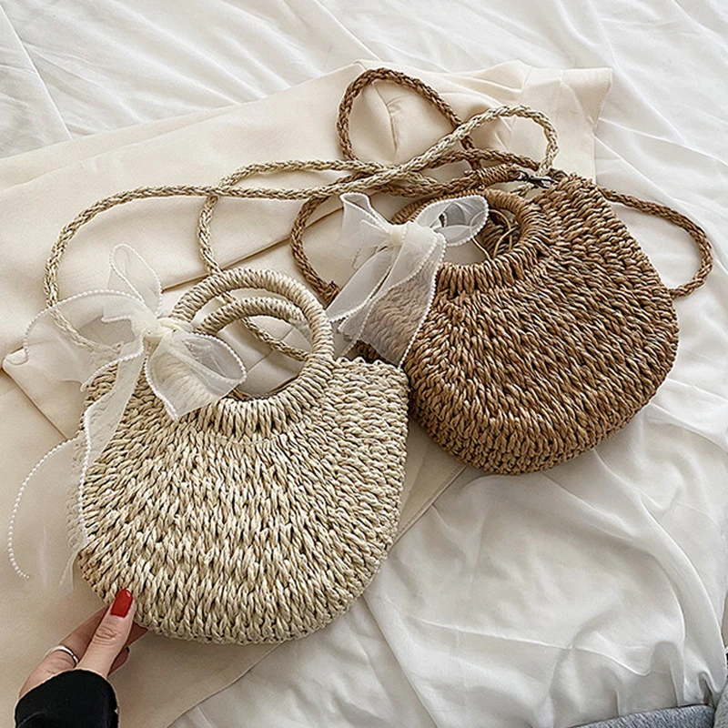 Yogodlns Hand-Woven Rattan Bag - Bali Style Bohemian Wicker Purse 14 S81374b029f0a42c488e2e80241d3f0b0N