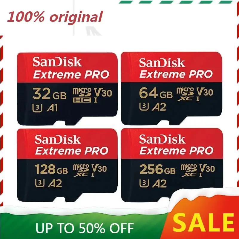 

SanDisk Extreme Pro TF Memory Card 256G 128GB 64GB 32GB microSDHC A2 A1 microSD Card 170MB/s C10 U3 V30 SD Adapter 512g 1T 400g