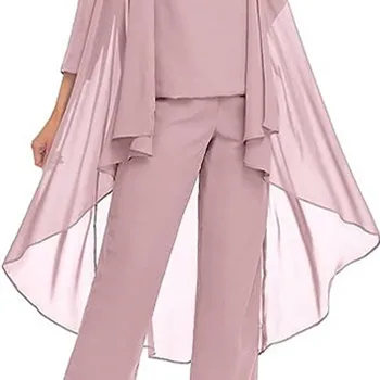 Extravagância Masculina: Cufflinks e Presilhas de Gravata da KFLK para Ocasiões Especiais 11 Elegant Women's 3-Piece Bride Mother Dress Chiffon Pants With Detachable Jacket Formal Wedding Guest Special Event Evening Gown