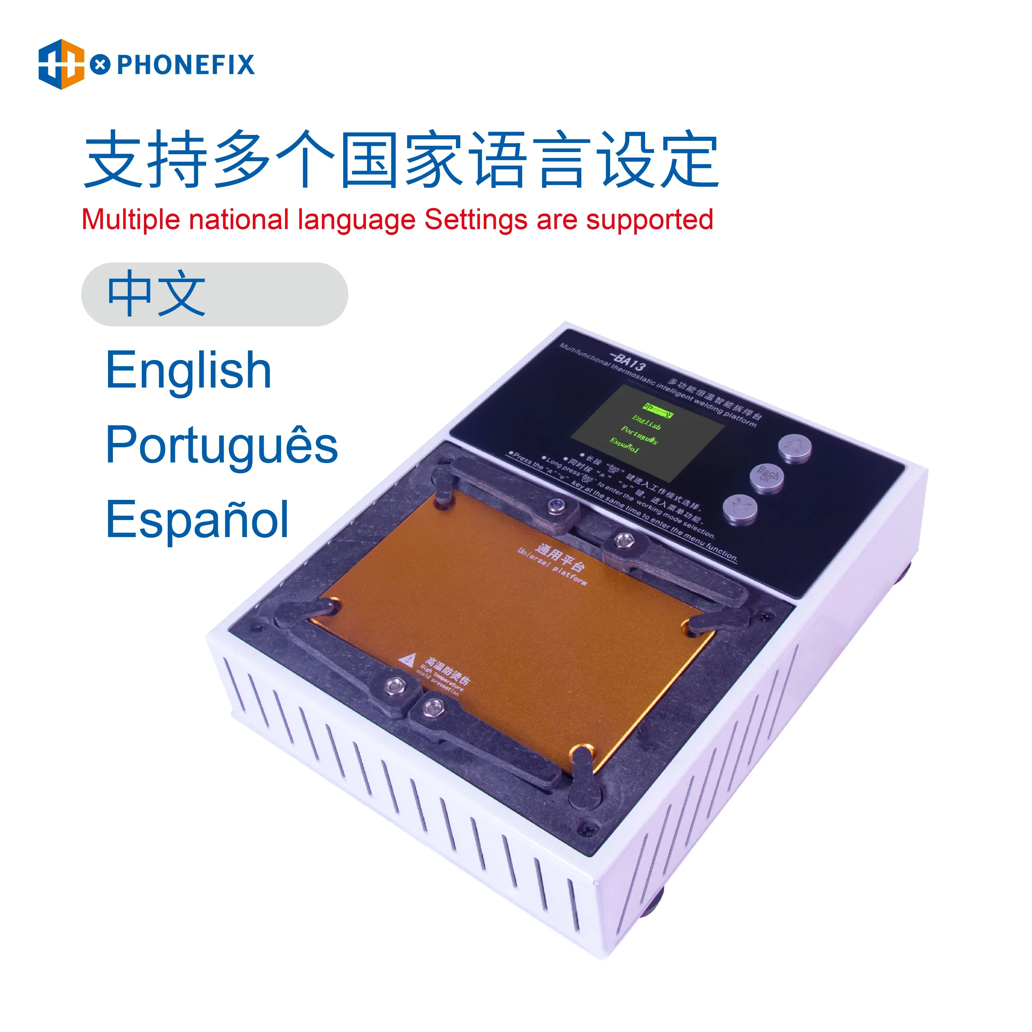 Паяльная станция PHONEFIX iheater pro L2024 для распайки и предварительного нагрева для iPhone
Паяльная станция PHONEFIX iheater pro L2024 для распайки и предварительного нагрева для iPhone
