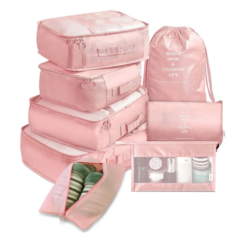 8Pcs/set Large Capacity Luggage Storage Bags For Packing Cube Clothes Underwear Cosmetic Travel Organizer Bag Toiletries Pouch
8Pcs/set Large Capacity Luggage Storage Bags For Packing Cube Clothes Underwear Cosmetic Travel Organizer Bag Toiletries Pouch