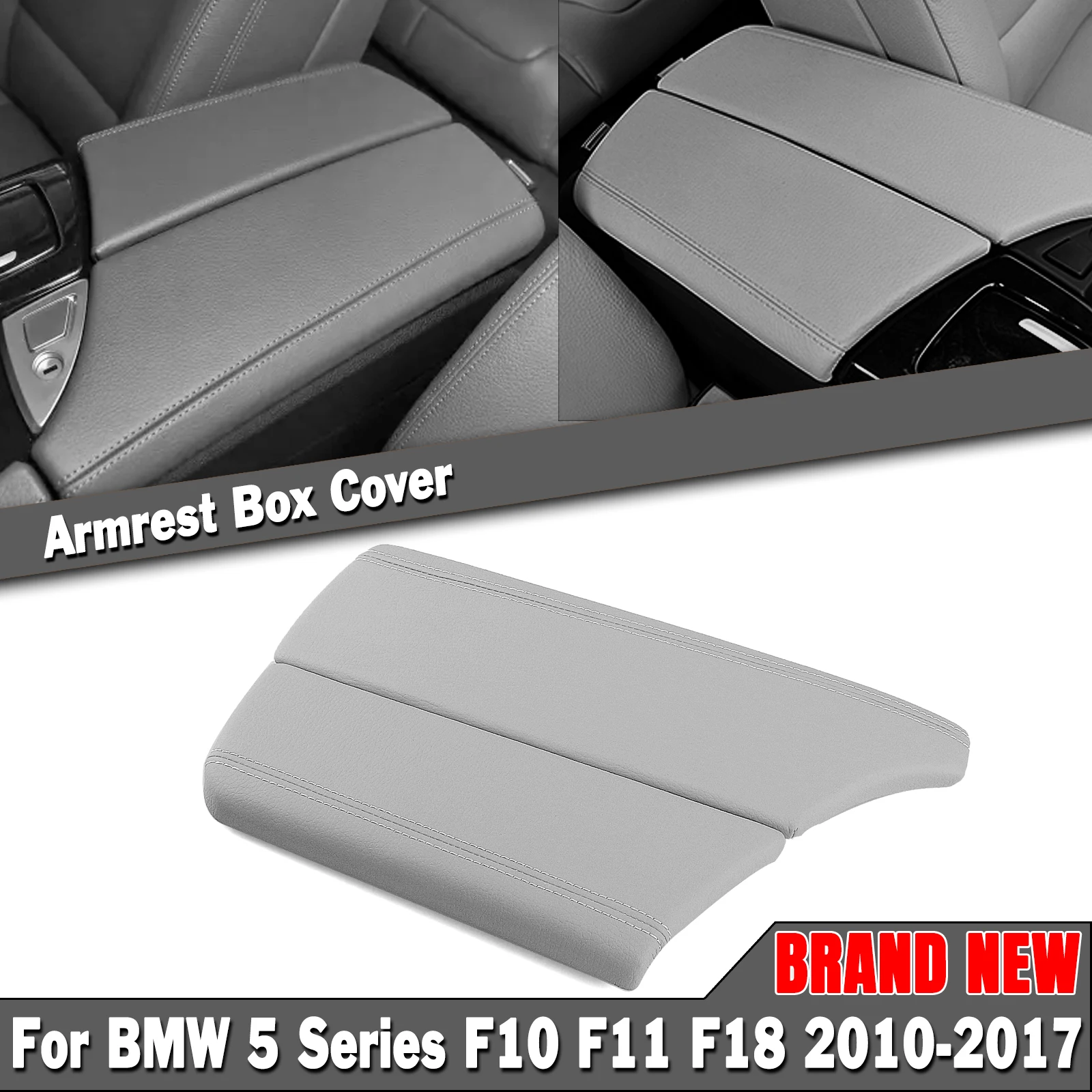 

For BMW 5 Series F10 F11 F18 2010 2011 2012 2013 2014 2015 2016 2017 Leather Center Console Armrest Control Arm Rest Panel Cover
