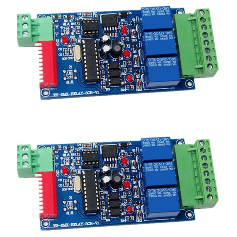 2X 3CH DMX 512 RELAY OUTPUT , LED Dmx512 Controller Board, LED DMX512 Decoder,Relay Switch Controller 
2X 3CH DMX 512 RELAY OUTPUT , LED Dmx512 Controller Board, LED DMX512 Decoder,Relay Switch Controller