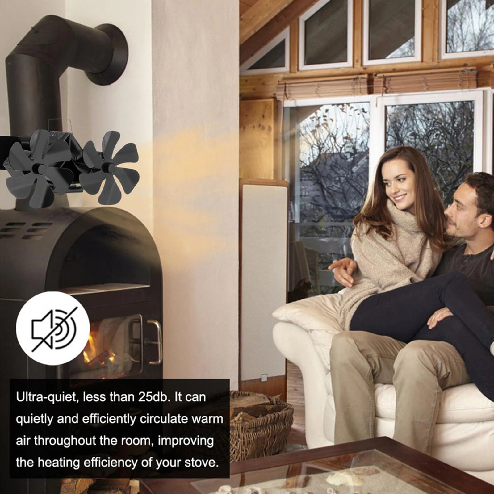 Home Improvement Fireplace Fan 1 Set Black Blade Fireplace Fan Clamps Double Heads Thermoelectric Module Wall Mounted
Home Improvement Fireplace Fan 1 Set Black Blade Fireplace Fan Clamps Double Heads Thermoelectric Module Wall Mounted