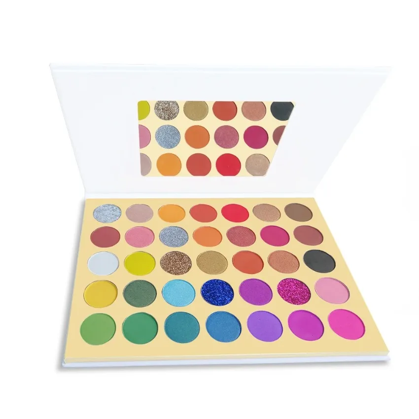 

Private Label 35-color Shimmer Eyeshadow Palette Long Lasting Easy To Wear Pigment Waterproof Glitter Matte Eye Shadow Powder