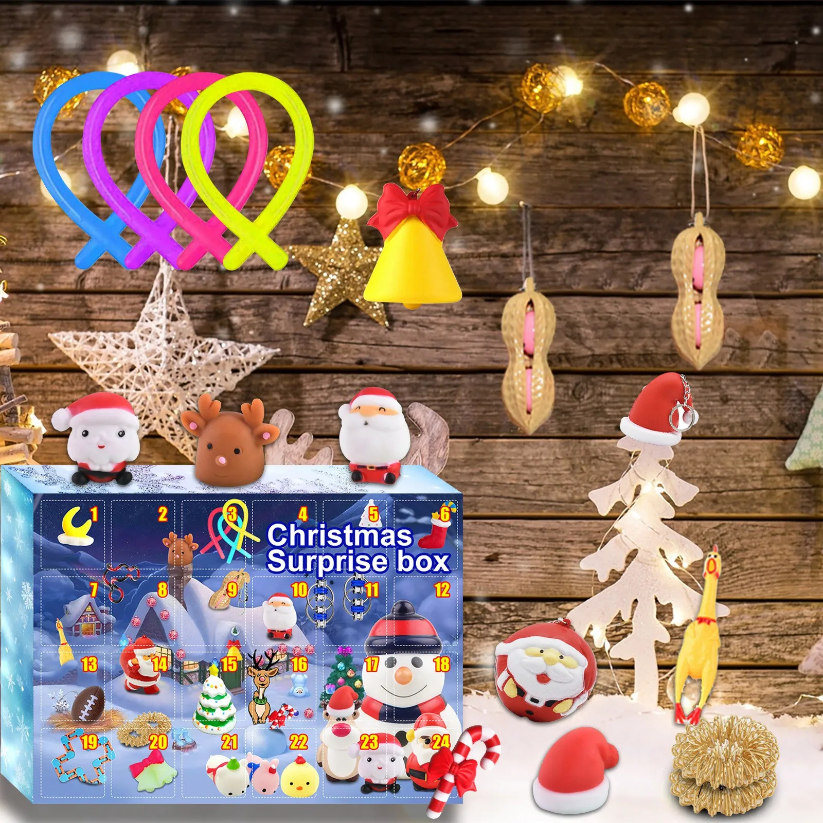 

Рождественский календарь для дня рождения, коробка с сюрпризом, обратный отсчет, пустая Подарочная коробка, сюрприз для детей, семейное украшение «сделай сам» для свадьбы