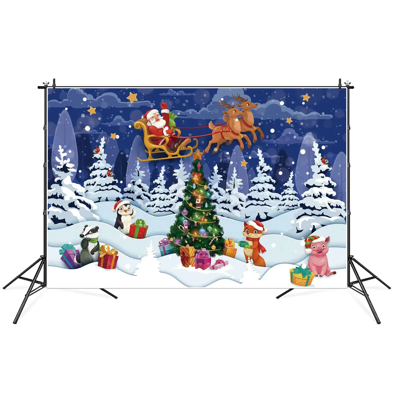 Фон MOON.QG с надписью "Merry Christmas" для детской вечеринки, баннер с Санта-Клаусом, подарки, фон для доставки, животное, лиса, свинка, пингвин, Декор, фотобудка
Фон MOON.QG с надписью "Merry Christmas" для детской вечеринки, баннер с Санта-Клаусом, подарки, фон для доставки, животное, лиса, свинка, пингвин, Декор, фотобудка