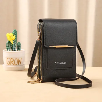 Bolsa Pasta Feminina: Luxo e Praticidade em um Único Produto 12 Fashion Girls Women Bags Soft Leather Wallets Touch Screen Smartphone Cell Phone Purse Crossbody Shoulder Strap Handbag for Lady
