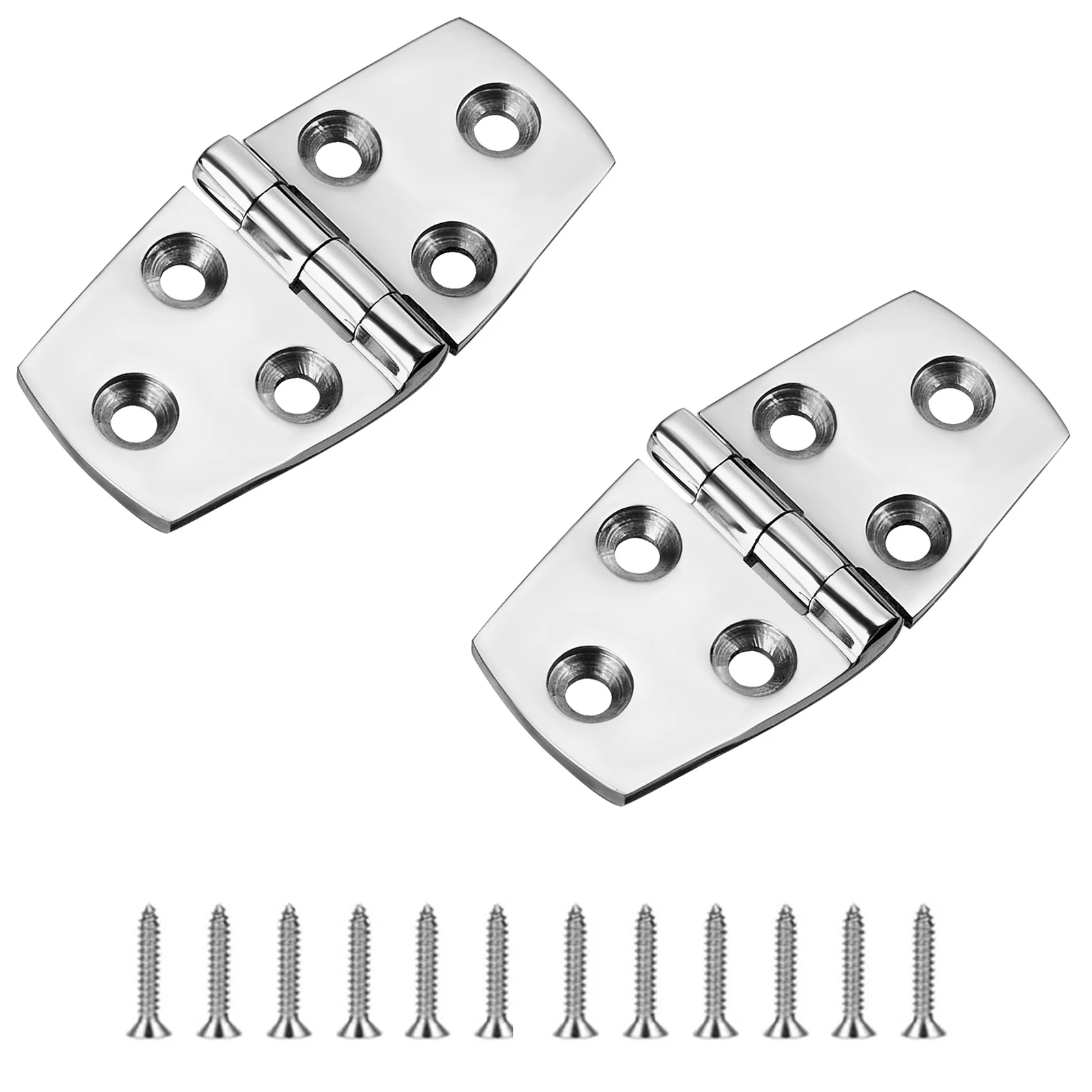 

Boat Hatch Hinges, Marine Hinges Stainless Steel, 3 X 1.5 Inches (76 x 38MM),Heavy Duty 316 Ss with Screws (2 PCS)